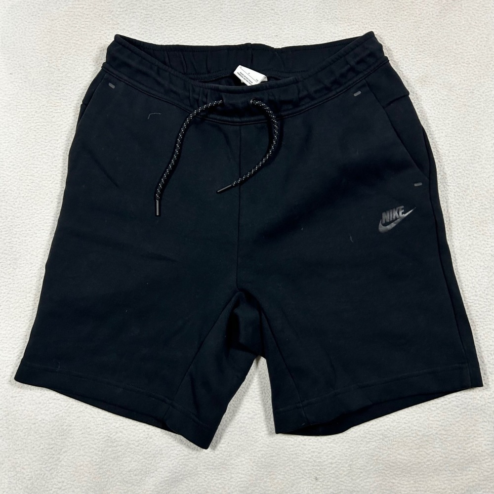 Nike Tech Fleece Shorts Mens Small Black Athletic Zipper Pocket CU4503-010